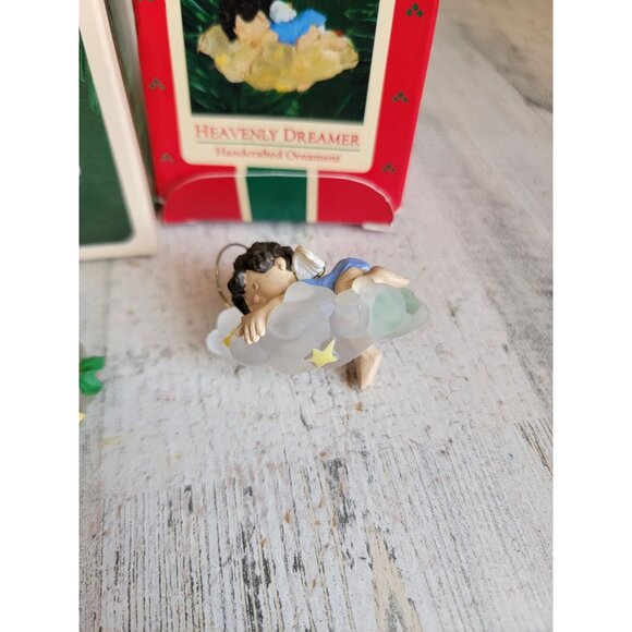 Hallmark heavenly dreamer angel vintage ornament Xmas religious set - Picture 3 of 7